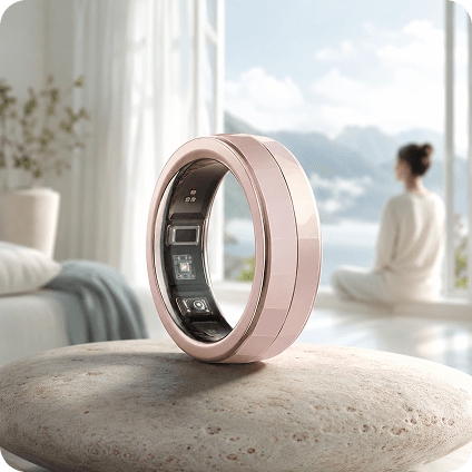 theera Gold Water smart ring in gold water finish